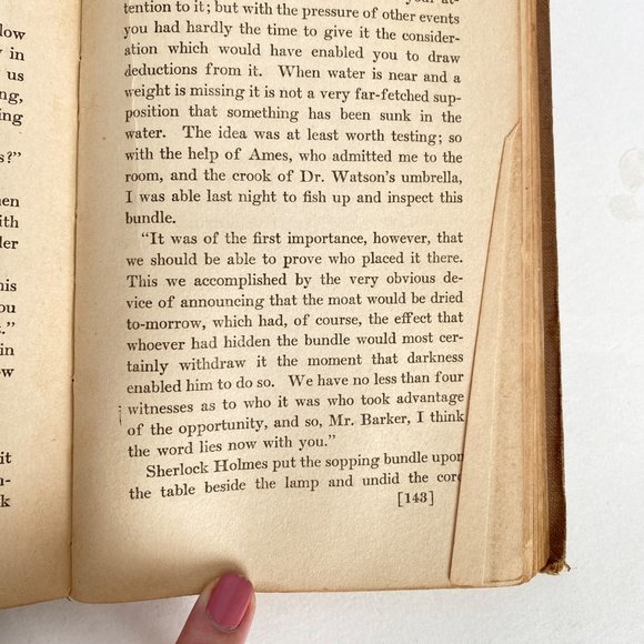c1920 Sherlock Holmes Valley of Fear A Conan Doyle Hardbound Book Pub A.L. Burt - Picture 11 of 16